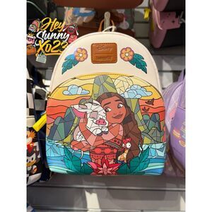 Loungefly Disney Moana & Friends Stained Glass Mini Backpack
